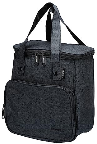 LeGDOr Isolierte Lunch-Taschen, Bento-Taschen, thermische Lunch-Tasche, tragbare Lebensmittelbehälter, Tasche mit Taschen für Büro, Camping, Picknick, Schwarz