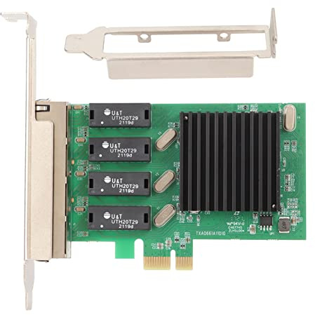 Gigabit-Ethernet-Karte, PCI Express 1.1 4 Ports 1000 Mbit/s PCIe-Netzwerkkarte für Server