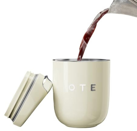 OTE Taza Térmica, 220 ml/8 oz, Taza de Café Portátil, Mantiene Las Bebidas Calientes Durante 6 Horas/12 h Frías, Taza de Café de Acero Inoxidable Para llevar, a Prueba de Fugas, Taza de Viaje