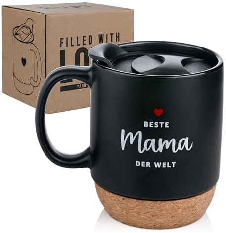 kupi Geschenke für Mama Geschenk | Weihnachtsgeschenke für Mama Tasse 350ml | Kaffeetasse Beste Mama Geschenke | Geburtstagsgeschenk Teetasse mit Deckel