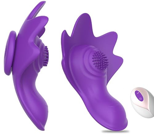 LYAMais Butterfly Vibrator Leise& Magnet Auflegevibrator mit 9 Vibrationen G-Punkt Weibliche Höschen Vibrierende Leise und Stark Klitoris Stimulator mit Fernbedienung Unterwegs Sex Toys