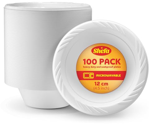 Shefa 400 White Bowls - Reusable & Washable, Heavy Duty Dinnerware - Ideal Set for Birthday, Parties, Camping, Catering 5 oz