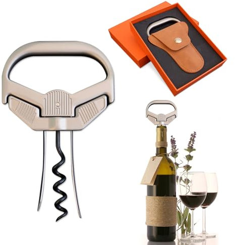 OHAANYY Corkscrew, 3 in 1 Ah So Wine Opener & Two Prong Bottle Corker Remover,ah-so Wine Opener Can Remove The Older and Fragile Wine Corks so Easy for Connoisseurs to Uncork (Classic)
