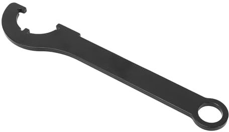 Llave de Gancho con Llave de Choque de Acero 45, Herramienta de Rescate de Tuercas Pequeña y Liviana, Llave de Contratuerca en Forma de C para Tuercas Redondas, Cubiertas de