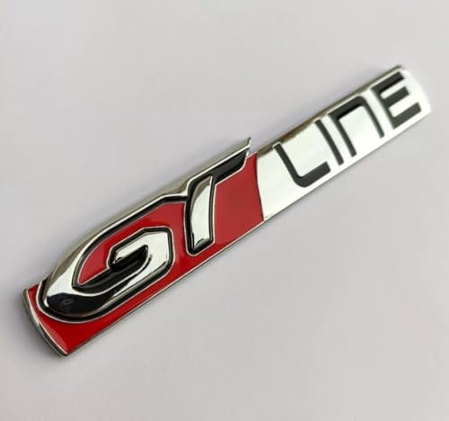 GT Linie - Emblème de voiture - En métal - Noir - Pour Renault Clio Megana Captur Wind