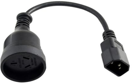 ZYKEJJDDAK IEC320 C14 Male Port To SAA AU 3Pin Female Power Cord Adapters Wire Converters Extension Cable Line Black