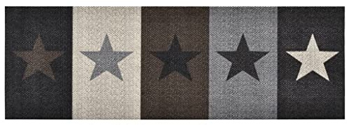 Xichuzi Küchenbodenmatte Waschbar, Küchenläufer, Teppich Küche, Küchenteppich, Teppich Flur Läufer, Küchenmatte, Stern 45x150 cm