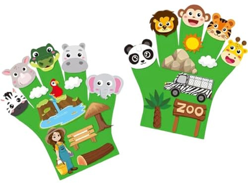 2 Stück Fingerpuppen Aus Filz, Handschuhe, Pädagogisches Geschichtenerzählspielzeug, Belohnungszubehör Für Den Unterricht Im Klassenzimmer Für Kleinkinder, Aktivitäten Im Klassenzimmer Zu Hause