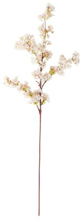 JinweiS Rami di fiori di ciliegio artificiali in seta, 90 cm, fiori di prugna finti per decorazione di matrimoni e casa, set da 3, bianco
