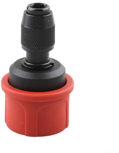Mandrino di conversione per trapano elettrico a sgancio rapido, gambo esagonale da 6,35 mm, compatibile con trapani con filo o senza fili, struttura in plastica e metallo, rosso nero per un cambio