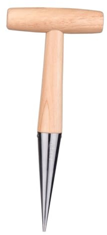 IWOWHERO Professioneller Gartenschaufel Hole Puncher aus Holz Vielseitiges Pflanzwerkzeug zum Säen Umpflanzen und Düngen Ergonomisch Robust Tragbar für Gartenarbeit und Pflanzhilfe bei