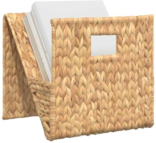 Tomostar Zeitschriftenhalter, Zeitschriftenständer, Zeitschriftenhalter, Dokumentenhalter, Zeitungsständer, 31 x 31 x 31 cm, Wasserhyazinthe