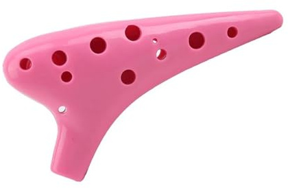 Okarina C-Dur Alt-Okarina 12 Löcher Kunstharz Tragbares Instrument Rosa