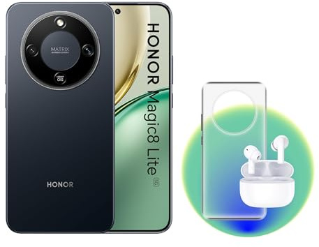 HONOR MAGIC8 LITE 8gb 256gb BLACK + EARBUDS X7L + COVER