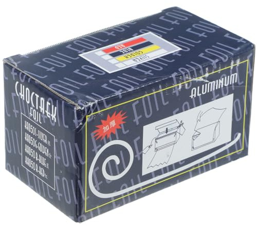 Rollo de Papel de Aluminio para Peluquería Plata para Mechas y Coloración | Láminas de Aluminio para Salón, 1 Rollo, Color Plata, Uso en Reflejos del Cabello y Trabajos de Color