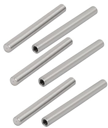 sourcing map 6 Stück 304 Edelstahl M4 Innengewinde zylindrischer Dübelstift | 6mm x 60mm