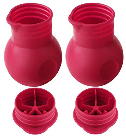 Webake Silicone Chocolate Melting Pot Microwave Melt and Pour Candy Butter Warmer for Mold Heat Sauce Syrup Cream, European Standard Silicone Baking Containers Set of 2