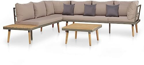 vidaXL Akazie Massiv Gartenmöbel 4-TLG. Sitzgruppe Lounge Sitzgarnitur Sofa