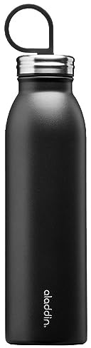 Aladdin Chilled Thermavac™ Stainless Steel Water Bottle 0.55L Lava Black – Double Wall Vacuum Insulated Reusable Water Bottle | Keeps Cold for 9 Hours | BPA-Free | Leakproof | Dishwasher Safe