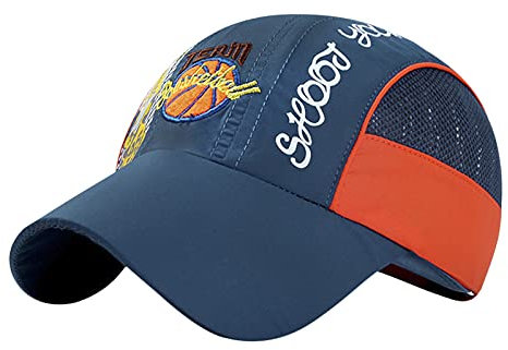 Kinder Basecap Schirmmütze Schnelltrocknend Mesh Kappe Baseball Cap Sonnenhut Junge Mädchen Basketball Sportkappe Einstellbar Baseballmütze Bestickte Sommerhut