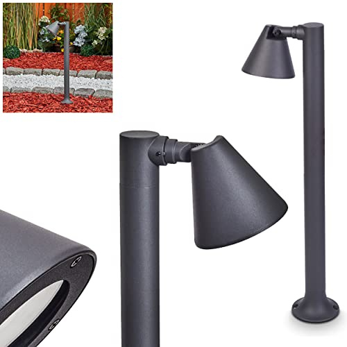 HOFSTEIN Wegeleuchte Milond, Außenwegeleuchte aus Metall in Anthrazit, verstellbare Außenleuchte im modernen Design für Garten, Außenbereich, Hof, Terrasse, Höhe 60,5 cm, GU10, IP44