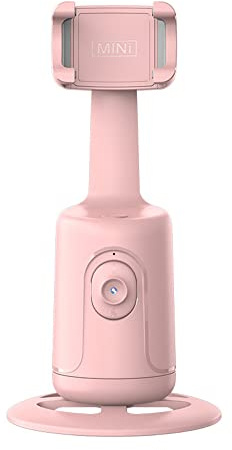 Universal Gimbal Stabilizer, Andoer Face Tracking Mobile Phone Holders, 360° Auto Tracking, Selfie Stick with Adjustable Lens Stable Base for Youtube Vlog Live Streaming, Pink