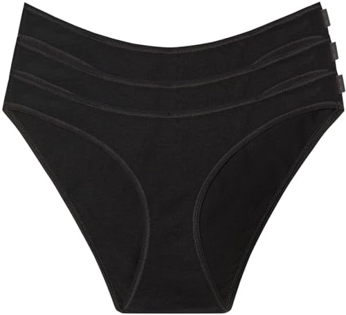 Calvin Klein dam 3-pack bikini (Low-Rise), svart/svart, 2XL, Svart/svart, XXL stor