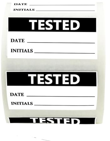 Tested Label Stickers 1.5 x 0.75 Manufacturing Inspection QC Passed Tested Labels Inventory Quality Control Inspection Stickers OK Passed Accepted Labels (Pack-500)