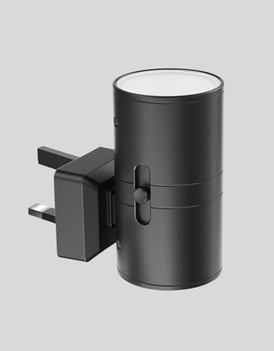 Ziza Play Plug in Wall LED with Dusk to Dawn Sensor. Dimmable Wall Night and Security Light. Daylight Sensitive. Dimmer Switch UK Plug in. Adjustable Brightness 0-100LM. Warm White.