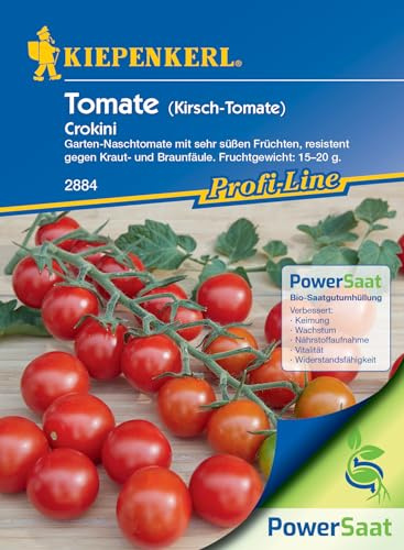 Kiepenkerl Profi-Line Kirschtomatensamen Crokini F1 Saatgut für Süße Cherrytomaten - Robuste Resistenzen gegen Pflanzenkrankheiten - Einfache Anzucht von Tomatenpflanzen im Garten, Gewächshaus & Kübel