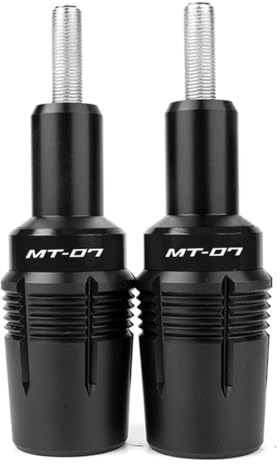 Motorrad Zubehör für Yamaha MT 07 MT07 2025 2026 FZ07 Sturzpads Sturzschutz | MT-07 2022 2023 2024 2014-2021 2020 2019 FZ-07 Motorrad Sturzpads Rahmen Schieber Crashpads Protektoren Fallschutz (Schwarz)