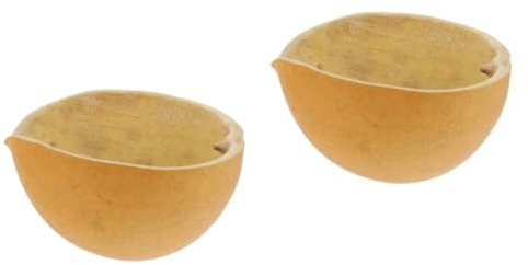 Amosfun 2 Stk Kürbisschaufel Wasserlöffel natürliche Kürbis-Wasserschaufel Servierkelle Shampoo-Spülbecher kochgeschirr gartenvliese gilbe Küchenversorgung natürlicher Kürbislöffel Yellow