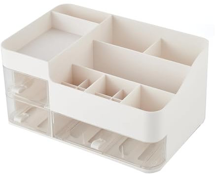 TORR Organizzatore per Il Trucco Organizzatore per Il Trucco con capacità del Cassetto Estraibile Organizzatore per Cosmetici Porta Pennelli per Trucco