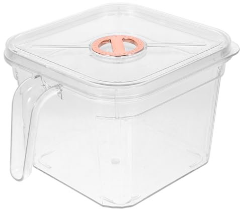 Toddmomy Unzerbrechliches Transparentes Fischglas Mit Deckel Und Griff Für Betta Und Goldfische Quadratisches Aquarium Für Schreibtischdekoration Platzsparend Einfach Einzurichten