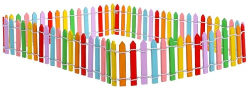 Happyyami Valla Miniatura De Madera para Jardín con Color Vibrante Decorativa y Versátil para Paisajismo Proyectos De Mini Jardines y Hadas Resistente y Fácil De Usar
