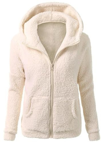 AMDOLE Vestaglia con zip in pile con zip da donna felpe con cappuccio da donna Uk Essentials Felpa con cappuccio da donna con cappuccio con zip cappotto invernale cappotto lungo