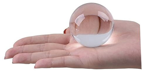 ABOOFAN Bola de Cristal Transparente de 6cm para Fotografía y Meditación, Esfera de Vidrio Decorativa Adecuado para Objetos de Feng Shui y Decoración de Oficina
