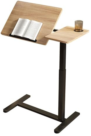 Mobiler Stehpult mit Rädern, höhenverstellbare medizinische Betttische, C-förmiger Beistelltisch für kleine Räume für Sofa, Schlafzimmer, Wohnzimmer, Büro, Krankenhaus, einfache Montage(Right)