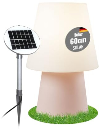 8 seasons design Solar Tischlampe 60 cm No.1 (Rosa) LED warmweiß, Dämmerungssensor – wetterfest – Solarlampe für außen (Garten, Terrasse, Balkon),robust & langlebig