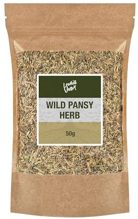 Lowhill Valley Wild Pansy Herb – Cut Herb 100% Pure Viola Tricolor for Herbal Tea, Non-GMO, Natural, Hand-Packed – Embrace the Power of Nature – 50g