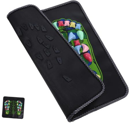 HEATSHAKING Tappetino Per Massaggio Ai Piedi e Gambe in Pietra Per Riflessologia Plantare, Antiscivolo Morbido Agopressione Mirata, Massaggiatore Portatile Per Relax a Casa, Ufficio e Viaggio