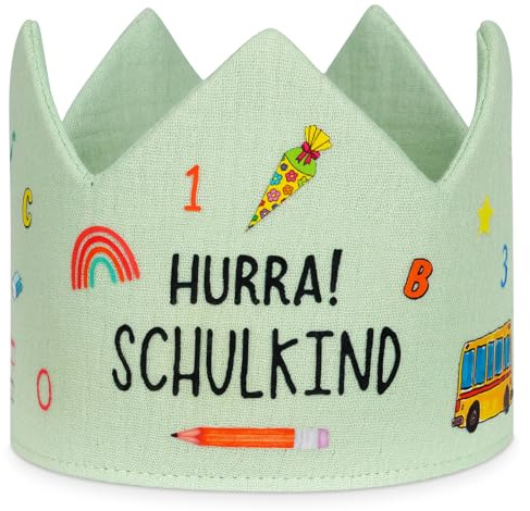 Alaoo 2027 Schulkind Einschulung Krone,Einschulung Geschenk Schulkind 2027