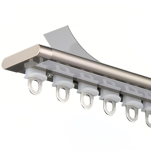 Sistema di binario scorrevole autoadesivo ultra sottile per una facile installazione delle tende