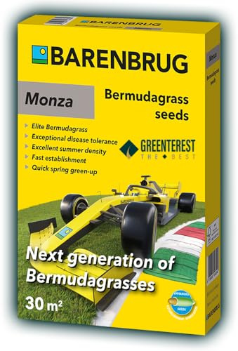 Barenbrug MONZA Semi sementi per Prato Bermudagrass, 500 Grammi, Cynodon Dactylon di Qualità Superiore per Prati Macroterme