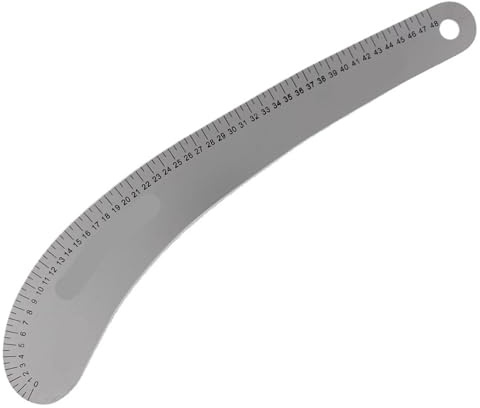Stållinjal Metallsömnad Kurvlinjal for Modedesign, Mönstertillverkning & Metriskt System 32cm 48cm 60cm(48cm)