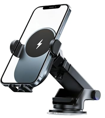 Wireless Car Charger | 15W Suction Cup & Clip Wireless Charger - Vehicle Phone Charging Holder - for All Automotive Vehicle SUV Truck RV Vehicles Air Vent Travel Vacation Driving