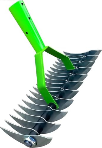 Scarificatore Manuale per Prato - Rastrello Scarificatore con Punte per Unefficace Aerazione del Terreno, Strumento per La Cura E La Manutenzione del Prato, Perfetto per Rimuovere Erba Secca E
