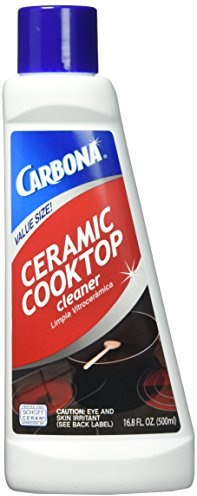 Carbona Ceramic Cooktop Cleaner | Grease & Burnt-On Food Remover | Non-Abrasive Formula | 16.8 Fl Oz, 1 Pack