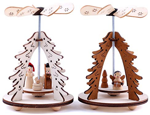 BRUBAKER 2-Pack Small Christmas Pyramids - Designed in Germany