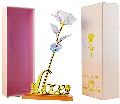 Muttertagsgeschenke für Mama 24K Gold Vergoldete Rose Geschenke für Frauen Galaxy Rose Geburtstagsgeschenk für Frauen Geschenke für Mama Oma Geschenk Freundin Mädchen Frau Muttertagsgeschenk Jahrestag